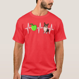 Apple Cardigan Welsh Corgi Heartbeat Dog Lover  T-Shirt