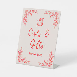 Apple Cards & Gifts Fall Baby Shower Pedestal Sign