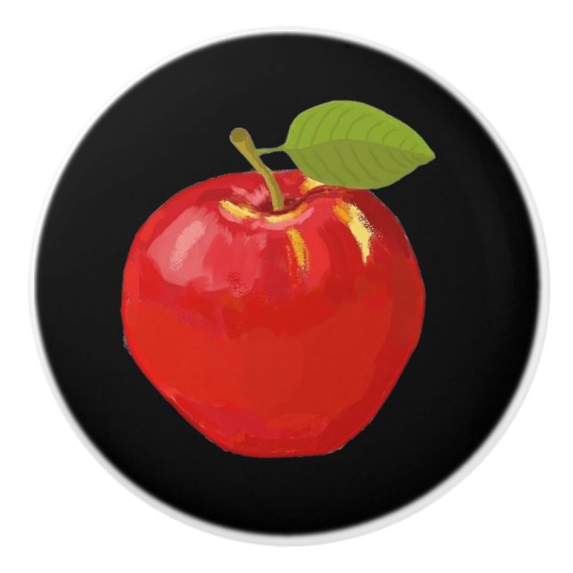 Apple Ceramic Knob (Front)