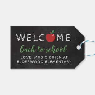 Apple Chalk Welcome Back to School Gift Tags