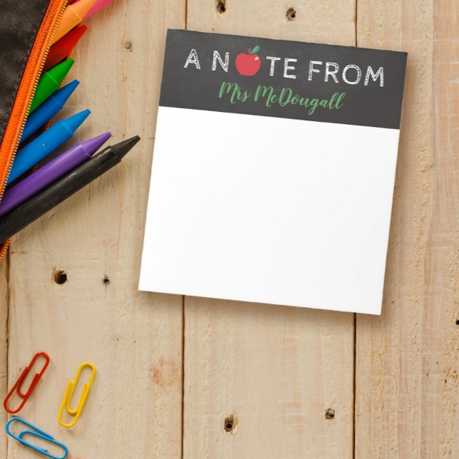 Apple Chalkboard A Note From Teacher (Creator Uploaded)