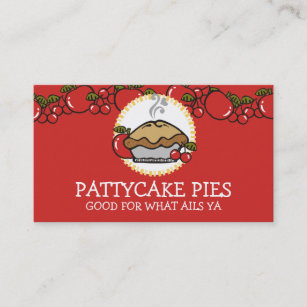 Apple cherry pie homemade bakery business card