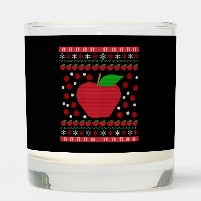 Apple Christmas Scented Candle (Front)