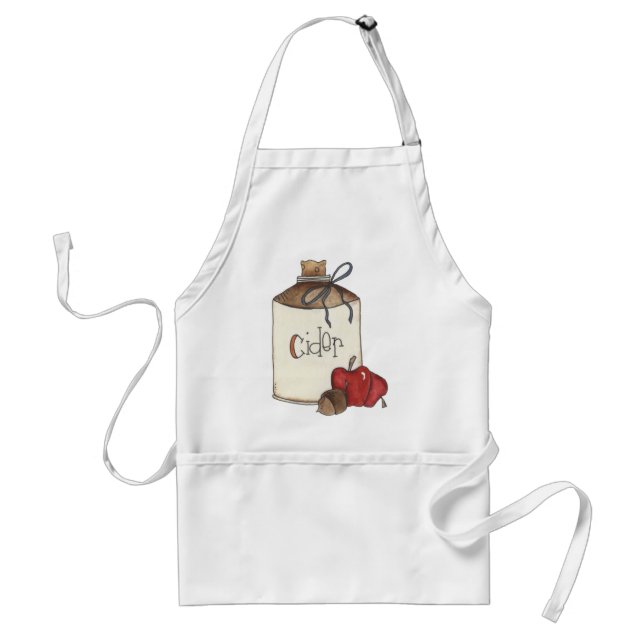 apple cider and apple picking adult apron (Front)