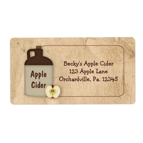 Apple Cider Business Label