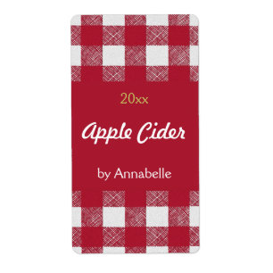 Apple cider canning label