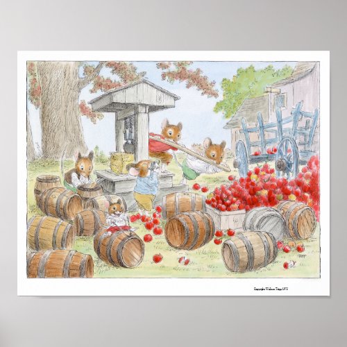 Apple Cider Harvesting Mice Print by Wallace Tripp