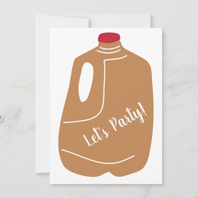 Apple Cider Jug Fall Patterned Party Invitation (Front)