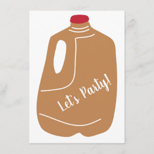 Apple Cider Jug Fall Patterned Party Invitation