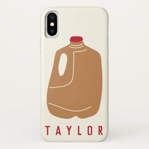 Apple Cider Jug Illustration iPhone X Case