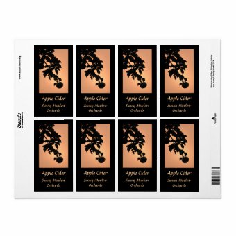 Apple Cider Labels | Zazzle
