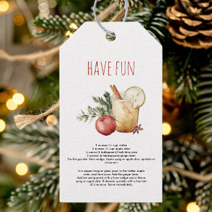 Apple Cider Mule Recipe Christmas Festive Holiday Gift Tags
