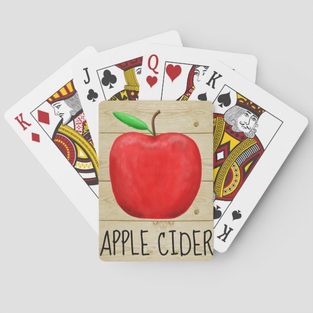 Apple Cider Red Apple Poker Cards (Back)