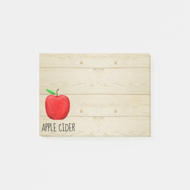 Apple Cider Red Apple Post-it Notes (Front)