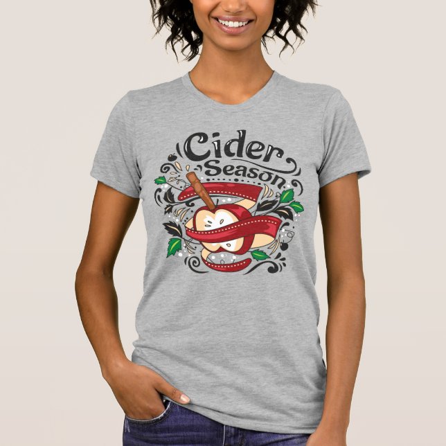 Apple Cider Season, graphic illustration T-Shirt (Front)