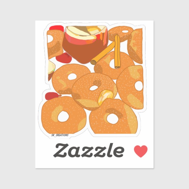 Apple Cider With Donuts  Sticker (Sheet)