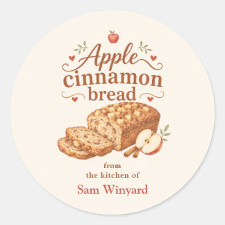 Apple Cinnamon Bread Fall Baking Label