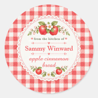 Apple Cinnamon Bread Homemade Gift Label