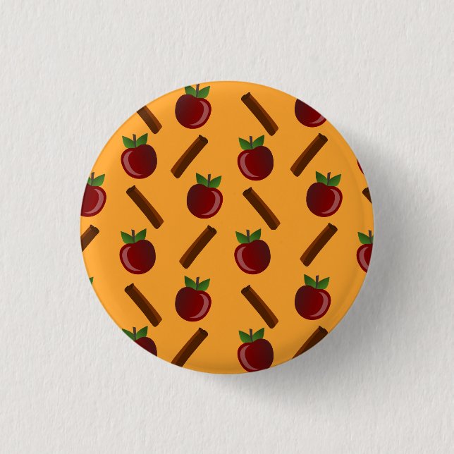 Apple Cinnamon Pattern Button (Front)