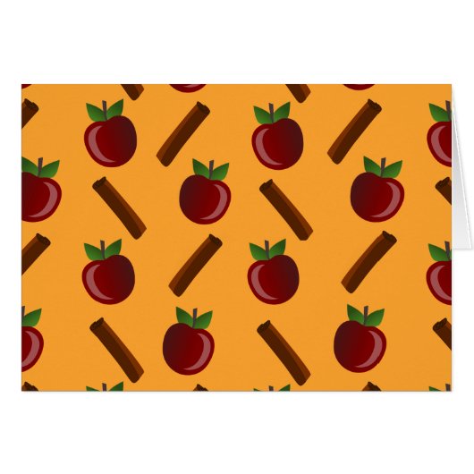 Apple Cinnamon Pattern Cards (Front Horizontal)