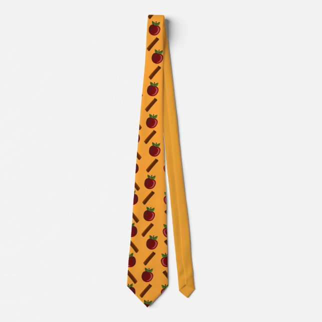 Apple Cinnamon Pattern Neck Tie (Front)