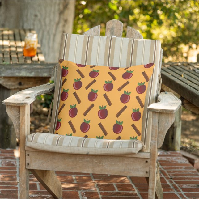 Apple Cinnamon Pattern Outdoor Pillow (Chair)