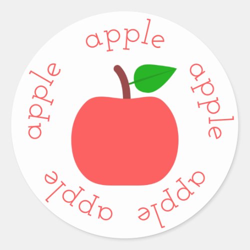 Apple Classic Round Sticker