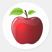 apple classic round sticker