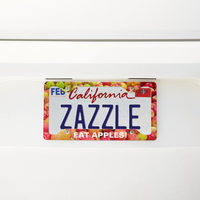 Apple collection license plate frame (On Car)