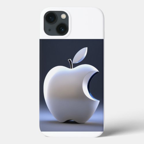 Apple company logo on a black  background iPhone 13 case