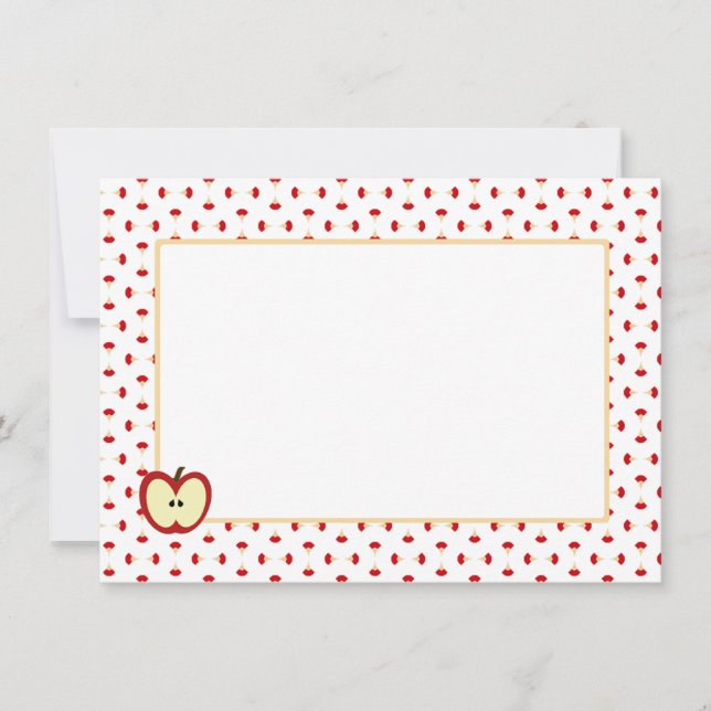 Apple Cores Personal Stationery Note Card (Front)