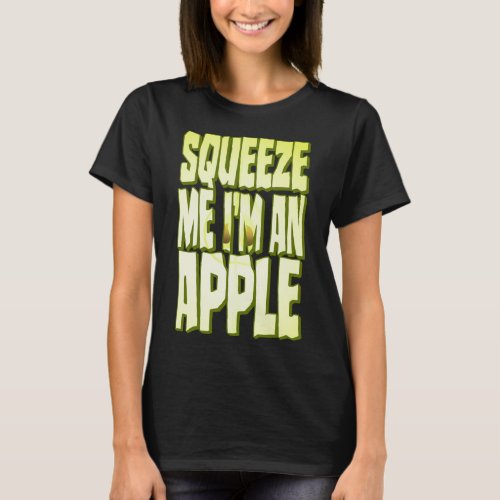 Apple Costume Funny Halloween Fresh Fruit Slice Sq T_Shirt