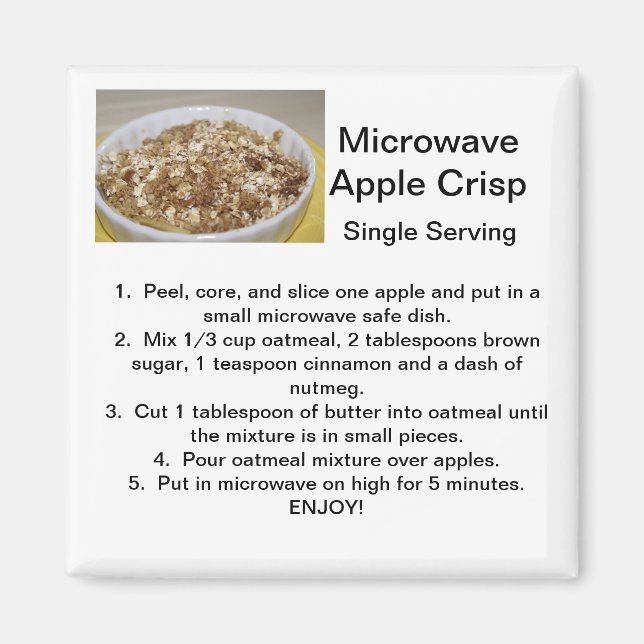 Apple Crisp Recipe Magnet (Front)