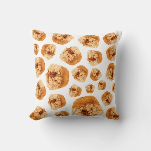 Apple crumble pattern throw pillow