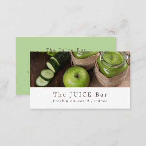 Apple  Cucumber Juice Bar Business Card