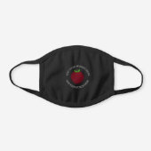 Apple Custom Black Cotton Face Mask (Front)