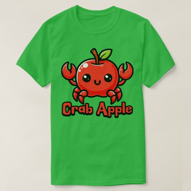 Apple Cute Cute Food Animals Pun T-Shirt (Design Front)