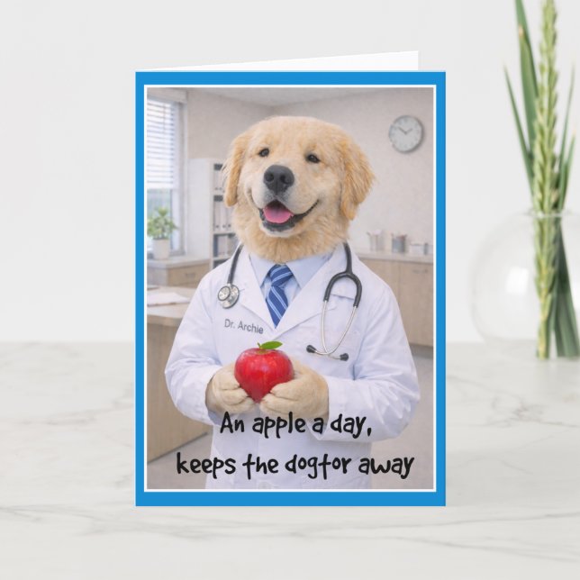 Apple + Cute Get Well Card  AB-2 (Front)