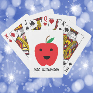 Apple Cute Red Kawaii Personalize Poker Cards