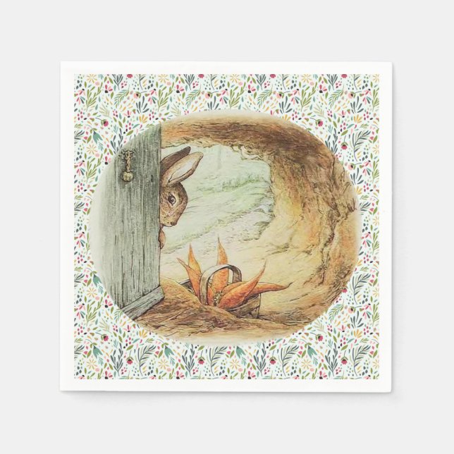 Apple Dappley Rabbit  Napkins (Front)