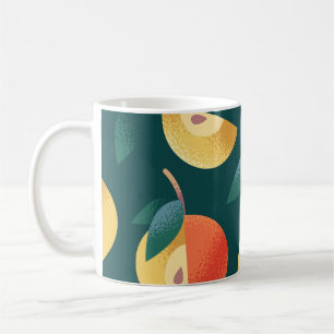 Apple Delight: Dark Green Seamless. Coffee Mug