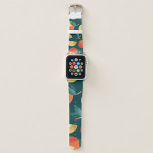 Apple Delight: Dark Green Seamless. Watch Band