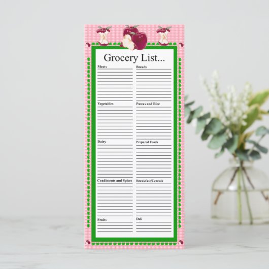 Apple Design Grocery List (Standing Front)