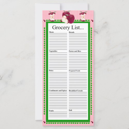 Apple Design Grocery List