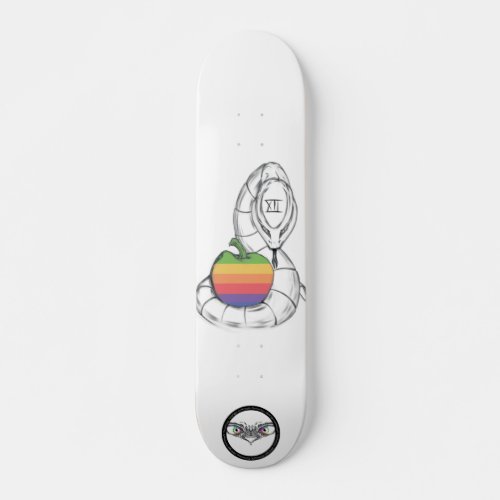 Apple design with snake skateboard