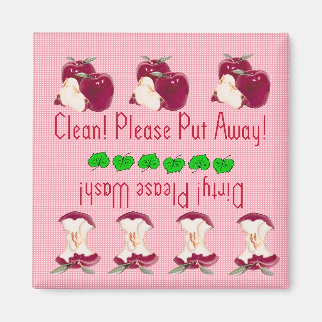 Apple dishwasher magnet (Front)