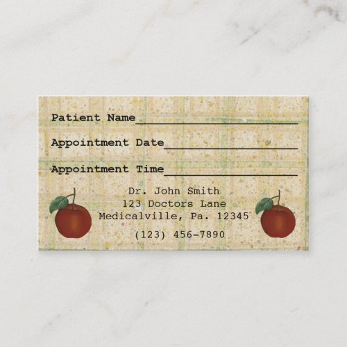 Apple Appointment Business Card