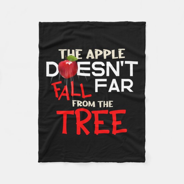 Apple Doesn't Fall Far From The Tree Apple Picking Fleece Blanket (Front)