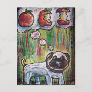 apple dog post card