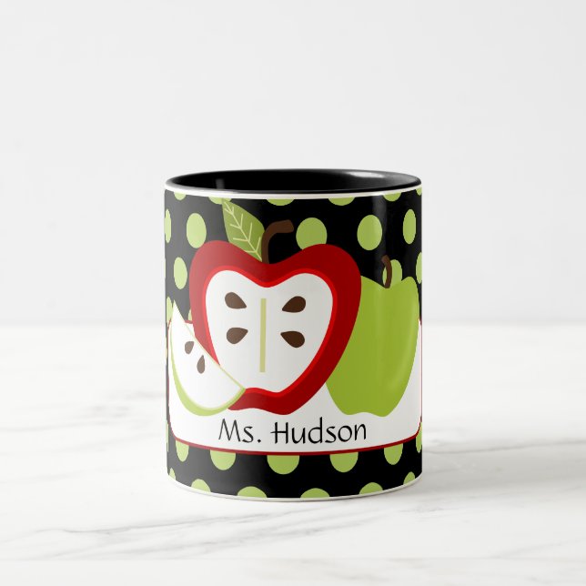Apple Dots Personalized Teacher Mug (Center)